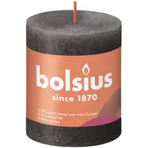 Bolsius Rustik Stumpenkerze 8 x 6.8 cm stürmisches grau