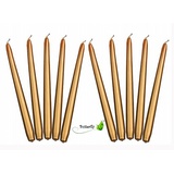 Partydeco Spitzkerze 24 cm 10Stk. | Gold Metallic