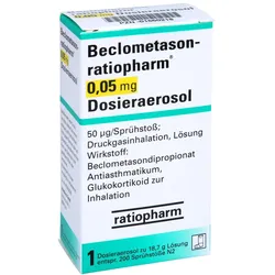 BECLOMETASON-ratiopharm 0,05mg Dosieraer.200 Hub 200 Sp