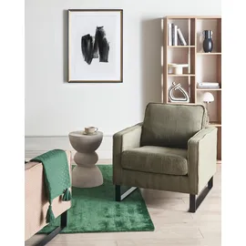 Beliani Sessel VIND Cord 72 x 71 x 70 cm Grün mit Kissen