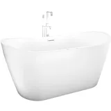 AcquaVapore freistehende Badewanne Wanne F23 180cm Whirlpool Luft & Wasser mit Armatur AF05