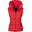 Navahoo Steppweste Shadaa stylische ärmellose Damen Weste mit Kapuze rot XL (42)