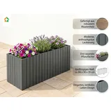 prestige home living outdoor Pflanzkübel 84 x 30 x 35 cm Anthrazit
