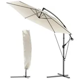 VOUNOT Ampelschirm 300 x 300 cm Beige