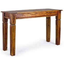 Casa Padrino Landhausstil Konsole Braun / Naturfarben 120 x 45 x H. 78 cm - Rustikaler Massivholz Konsolentisch - Rustikale Möbel - Massivholz Möbel - Landhausstil Möbel