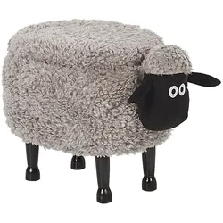 Tierhocker mit Stauraum SHEEP Stoff Grau