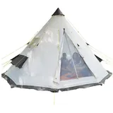 Skandika Tipi Goathi 365 Protect| Campingzelt - eingenähter Zeltboden, beige 6 Personen,