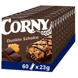 CORNY Classic Dunkle Schokolade Müsliriegel, mit leckerer Zartbitter Edel Schoko, 60x23g