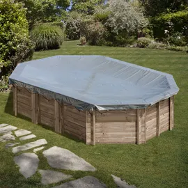Gre Winterabdeckplane für Holzpool 675 x 375 cm grau