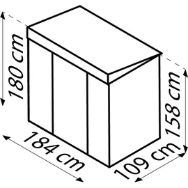 Vitavia Lüttich 64 1,95 x 1,21 m Anthrazit