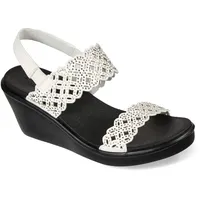Skechers Damen Rumble on-Sassy DayZ Keilsandale, Weiss/opulenter Garten, 41 EU
