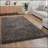 Paco Home - Hochflor Teppich Kuschelig Modern Shaggy Flokati Stil Gemütlich Uni Anthrazit 80x150 Cm