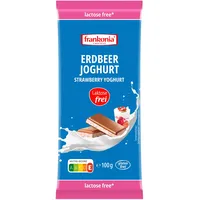 frankonia CHOCOLAT Erdbeer-Joghurt gefüllte Vollmilchschokolade, Erdbeere, 100 g
