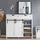 SoBuy Sideboard mit Schiebetüren Buffet Aufbewahrungsschrank Kommode Weiß