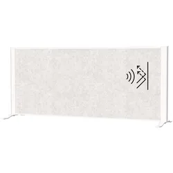 Sideboard-Trennwand MAULconnecto 120x50cm Akustik hell