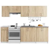 Akord Küchenmöbelset AKORD LIMA 240 x 44,5 x 203 cm Weiß