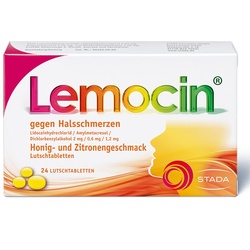 Lemocin gegen Halsschmerzen Honig-u.Zitroneng.Lut. 24 St Lutschtabletten