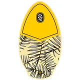 SKIM ONE Skimboard SkimOne 39 99cm Palmaui Gelb Schwarz Holz Wood