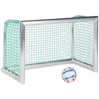 Sport-Thieme Mini-Fußballtor ""Professional Kompakt"", Alu-Naturblank, Inkl. Netz, grün (MW