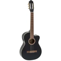 Dimavery CN-600E Klassikgitarre, schwarz