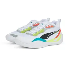 Puma Playmaker Pro Basketballschuhe Unisex puma white/fiery coral 42 - Weiß - 42