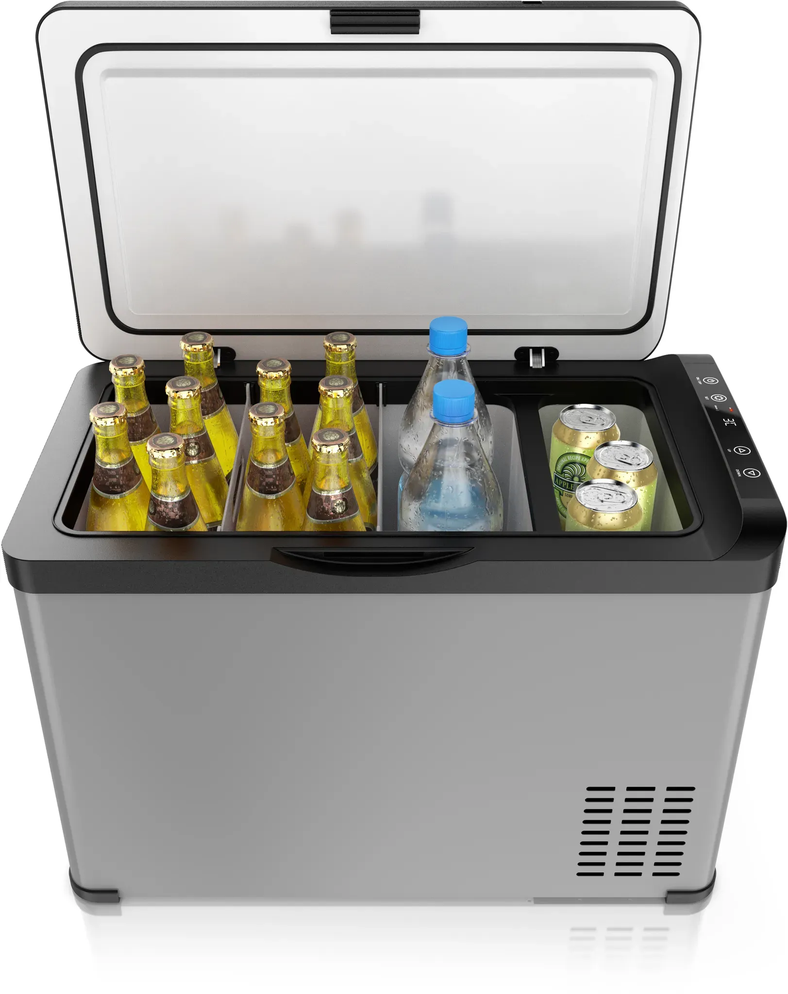 Kühlbox 30 Liter Kompressor ECO-Modus Grau