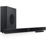 Teufel CINEBAR 11-2.1 Soundbar Set mit Kabellosem Subwoofer, Dolby Audio, Bluetooth 5.0, HDMI 3D ARC CEC, 4K Pass Through, Dynamore, Touch Panel - Schwarz