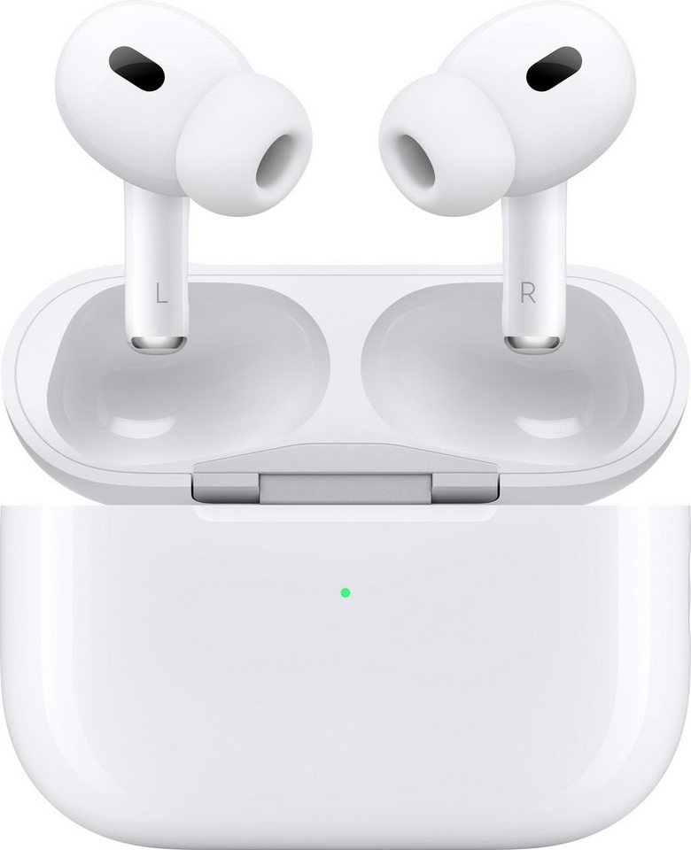 Apple AirPods Pro (2. Gen. 2023) mit MagSafe Case (USB-C) In-Ear-Kopfhörer (Active Noise Cancelling (ANC), Freisprechfunktion, Transparenzmodus, kompatibel mit Siri, Siri, Bluetooth) weiß