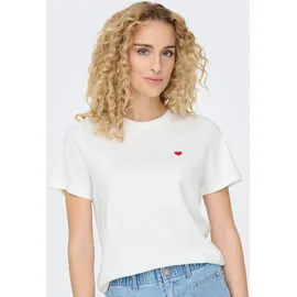 Jdy JDYPISA S/S PRINT TOP JRS NOOS Weiß S