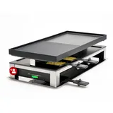 Solis 3 in 1 Raclette Tischgrill 7911 1500 W für 10 Personen schwarz/silber