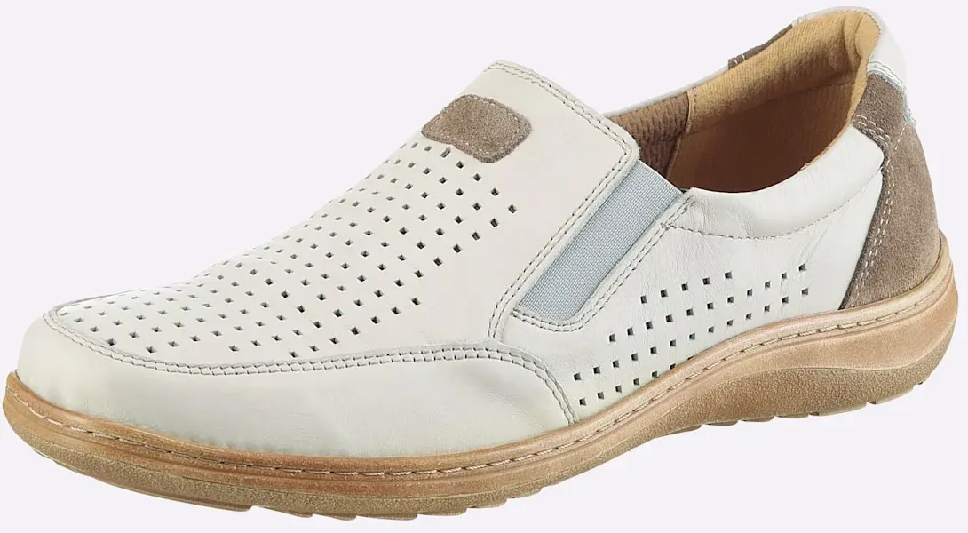 Slipper CLASSIC, Herren, Gr. 41, weiß, Glattleder, Leder, Rindsleder, Schuhe Slipper
