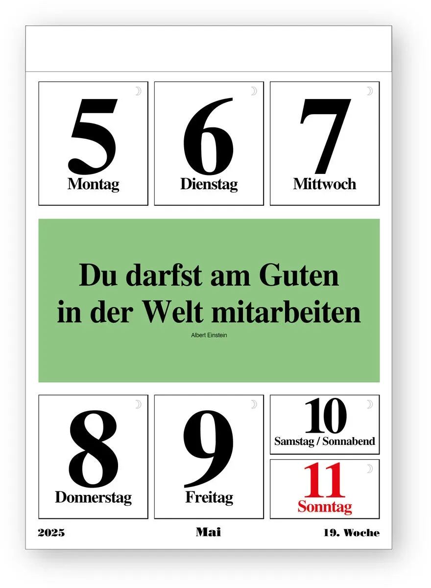 Original-Leitspruch-Wochen-Kalender 2025