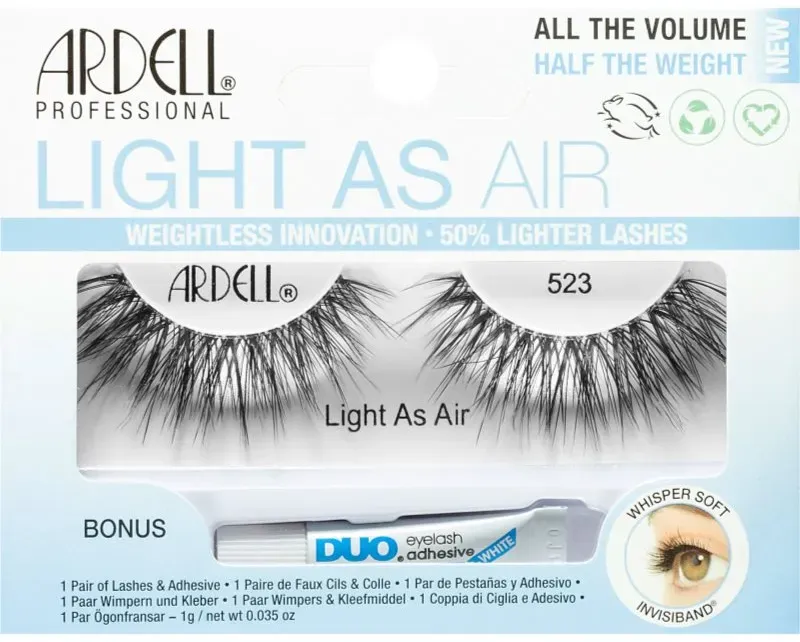 Ardell Light As Air künstliche Wimpern mit Klebstoff Typ 523 1 g