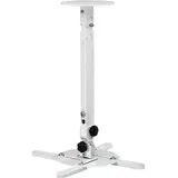 Hama 00220880 Beamer-Deckenhalterung Höhenverstellbar, Schwenkbar, Neigbar Boden-/Deckenabstand (max.): 635 mm Weiß