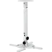 Hama 00220880 Beamer-Deckenhalterung Höhenverstellbar, Schwenkbar, Neigbar Boden-/Deckenabstand (max.): 635 mm Weiß