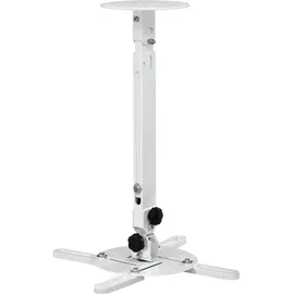 Hama 00220880 Beamer-Deckenhalterung Höhenverstellbar, Schwenkbar, Neigbar Boden-/Deckenabstand (max.): 635 mm Weiß