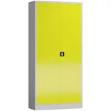 Classix Stahlschrank X-530356 zinkgelb, lichtgrau 92,0 x 50,0 x 194,5 cm, aufgebaut