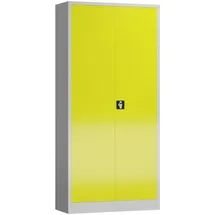 Classix Stahlschrank X-530356 zinkgelb, lichtgrau 92,0 x 50,0 x 194,5 cm, aufgebaut