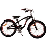 TPFSports Miracle Cruiser Kinderfahrrad - Jungen - 18 Zoll - Rücktritt + Handbremse - Mattschwarz