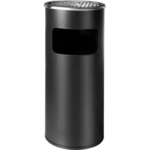 Relaxdays Standaschenbecher Mit Inneneimer 30 l Schwarz,Silber