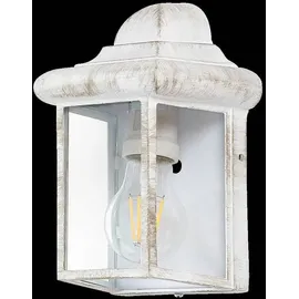 Rabalux 8753 Außenwandleuchte Norvich, E27, Aluminium, weiß, Vintage/ Romantisch, IP43, 22cm - Weiß