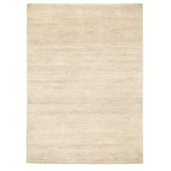 Teppich OCI DIE TEPPICHMARKE "Davina Uni" Gr. 1, beige (natur), B:70cm H:20mm L:140cm, Wolle, Teppiche, handgeknüpft, Wohnzimmer