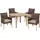 Garden Pleasure Norvell/Visalia Set 5-tlg. braun