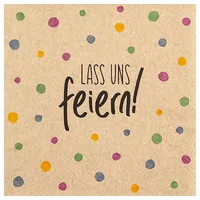Home fashion Serviette Lass uns feiern 20tlg. Papier Bunt