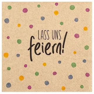 Home fashion Serviette Lass uns feiern 20tlg. Papier Bunt