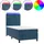vidaXL Boxspringbett 100 x 200 cm Dunkelblau