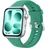 BT 45 mm Aluminiumgehäuse Silber Grün Fluorelastomer-Armband M/L