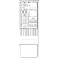 ABN Zähleranschlusssäule 1 eHZ, 4pol HLAK 25mm2, IP54 ZP-Abd