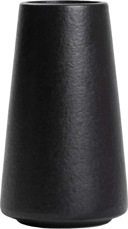 1 Stück/15 cm/6 Zoll Keramikvase - Blumenvase im minimalistischen Stil für modernen Tisch, Regal, Heimdekoration, passend für Kamin, Schlafzimmer, Küche, Wohnzimmer, Tischdekoration, Büro-Schreibtisch (Schwarz Uni)