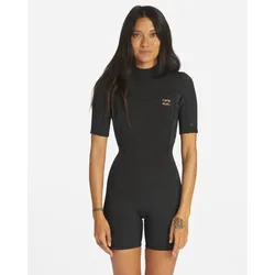 Neoprenanzug BILLABONG "2/2mm Synergy", Damen, Gr. XL/173-178 & 63-75kg, schwarz (wild schwarz), [Hauptstoff] 87% Polyester, 13% Elasthan, Sportanzüge